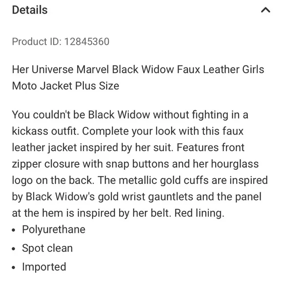 Disney Parks Black Widow jacket - Picture 10 of 10